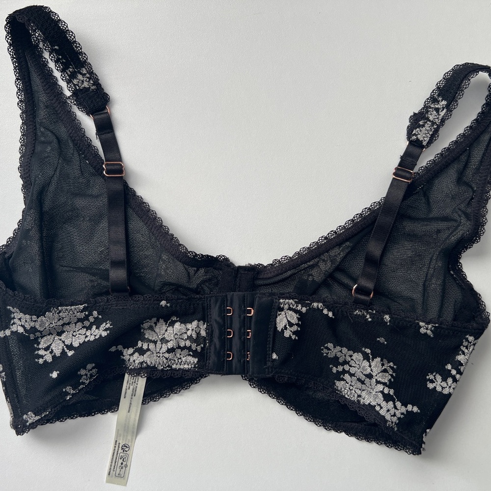 NWOT Intimately Free People Talk About It Mesh Floral Women's Bra - Picture 4 of 6